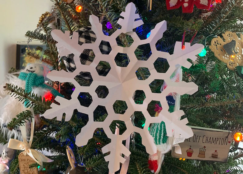 Image JWEBB Snowflake on Christmas Tree